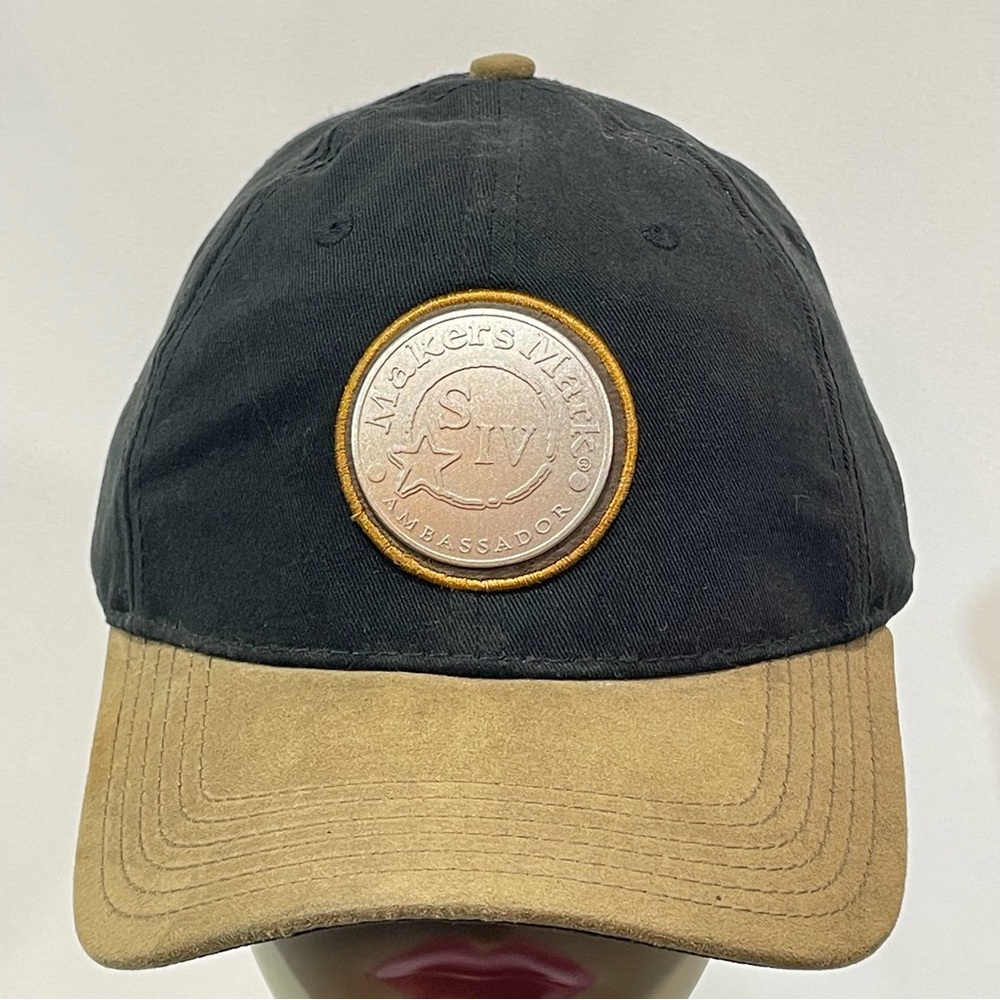 Makers Mark Ambassador swag promo Hat Ball Cap SIV Medallion Back Tan Canvas
